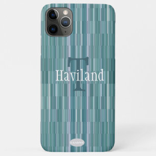 Capa Para iPhone 11 Pro Max Monograma de Gradiente Leve do HAMbWG