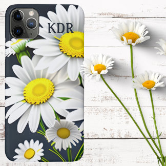 Capa Para iPhone 11 Pro Max Monograma de margarida realista