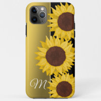 Monograma Dourado de girassol