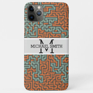 Capa Para iPhone 11 Pro Max Monograma Moderno Mosaico #14
