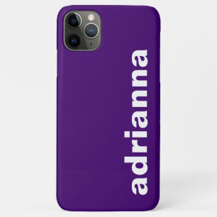 Capa Para iPhone 11 Pro Max Monograma Moderno Roxo
