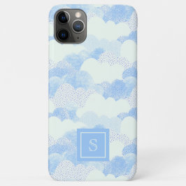 Capa Para iPhone 11 Pro Max Monograma Personalizado de Nuvens de Chuva Cuta