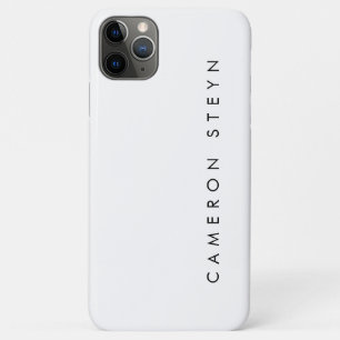 Capa Para iPhone 11 Pro Max Monograma, preto e branco, minimalista