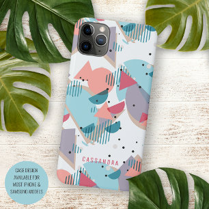 Capa Para iPhone 11 Pro Max Mosaico Cor-de-rosa cor-de-rosa cor-de-rosa com co