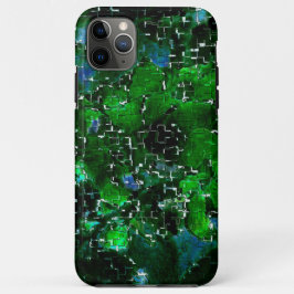 Capa Para iPhone 11 Pro Max Mosaico defeituoso da foto noturna de lagoa de águ