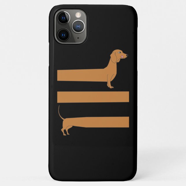 Capa Para iPhone 11 Pro Max Muito longo Dachshund engraçado (Verso)