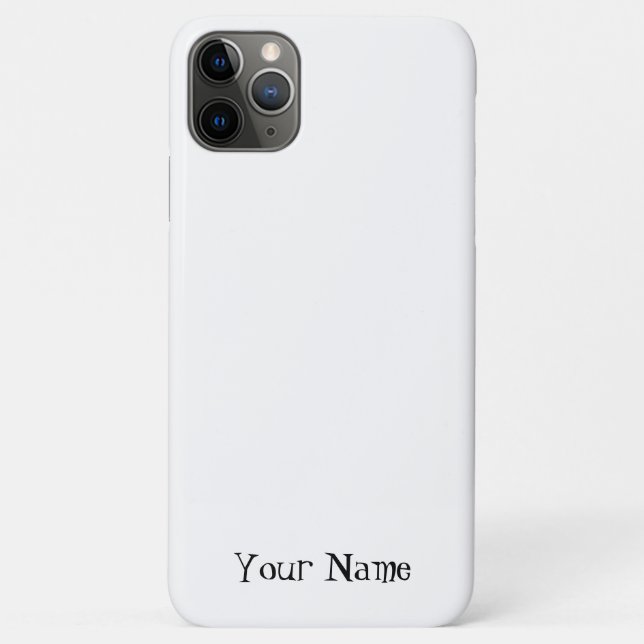 Capa Para iPhone 11 Pro Max Na moda Monograma | Script Branco Minimalista Mode (Verso)