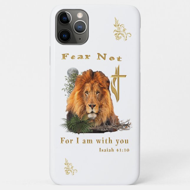 Capa Para iPhone 11 Pro Max Não temas, pois estou contigo (Verso)