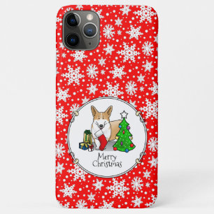 Capa Para iPhone 11 Pro Max Natal 2 Pembroke Welsh Corgi (vermelho 1)