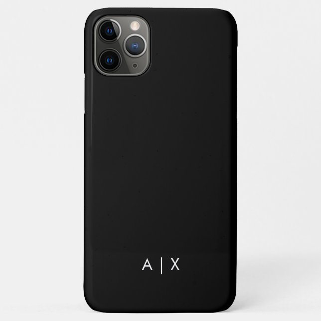 Capa Para iPhone 11 Pro Max Nome de casal monogramado simples (Verso)