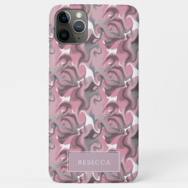 Capa Para iPhone 11 Pro Max Nome Personalizado Cor-de-Rosa Cor-de-Rosa Trippy 