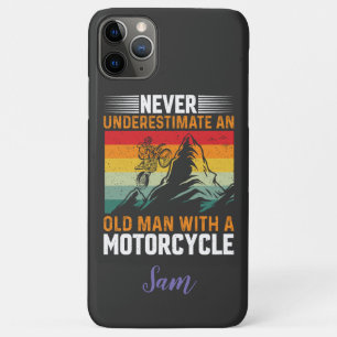 Capa Para iPhone 11 Pro Max Nunca Subestime Um Velho Com Uma Moto