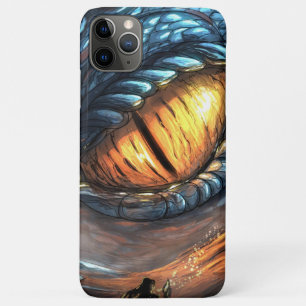 Capa Para iPhone 11 Pro Max olho do dragão amarelo Ouro