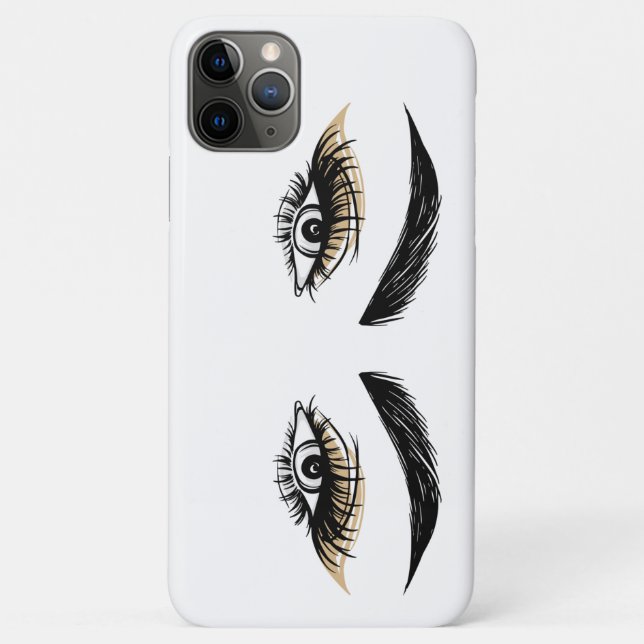 Capa Para iPhone 11 Pro Max Olhos bonito Bela Salão Maquiagem Eyelashes Lashes (Verso)