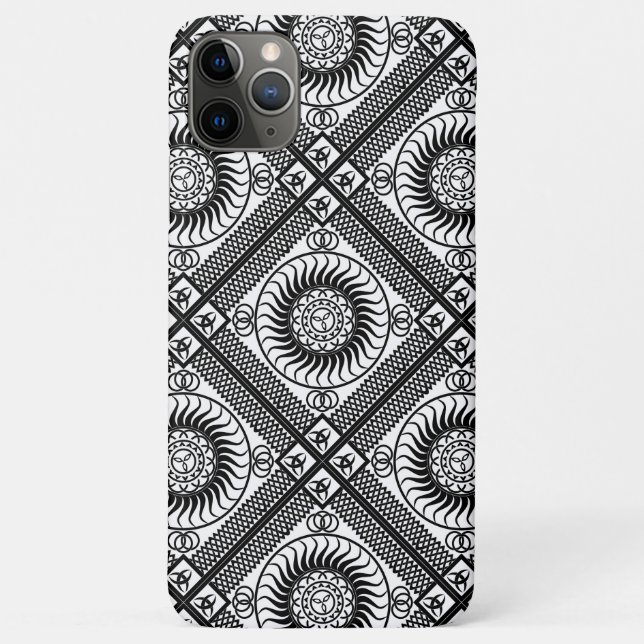 Capa Para iPhone 11 Pro Max ornamento celta diagonal (Verso)
