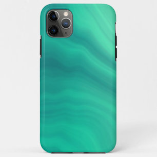Capa Para iPhone 11 Pro Max Padrão de Abstrato Verde Turquesa