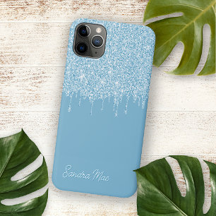 Capa Para iPhone 11 Pro Max Padrão de Arte Azul do Céu de Verão Claro