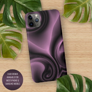 Capa Para iPhone 11 Pro Max Padrão de arte de redemoinhos roxos psicodélicos e