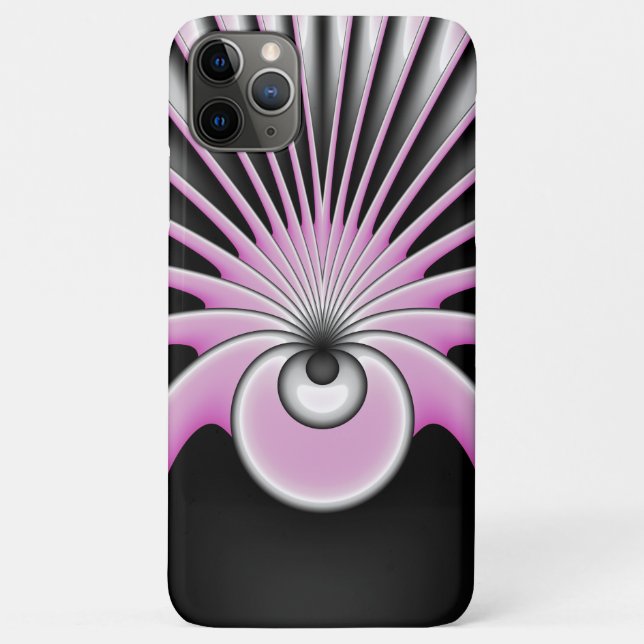 Capa Para iPhone 11 Pro Max Padrão de Arte Fractal Moderno Abstrato (Verso)