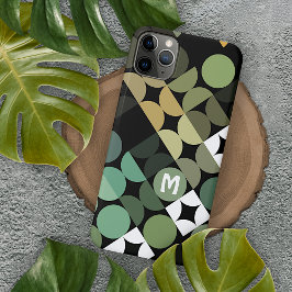 Capa Para iPhone 11 Pro Max Padrão de Arte Retroativa Azul Verde Preto Persona