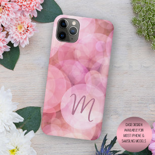 Capa Para iPhone 11 Pro Max Padrão de bolhas cor-de-rosa com Rosa do Pastel pe