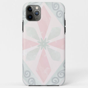 Capa Para iPhone 11 Pro Max Padrão de diamante pastel verde e rosa