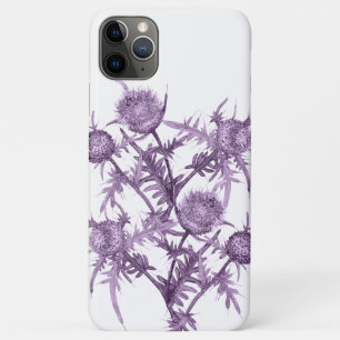 Capa Para iPhone 11 Pro Max padrão de flor violeta
