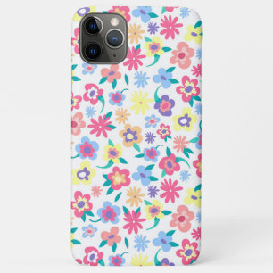 Capa Para iPhone 11 Pro Max Padrão de flores coloridas e fofas da primavera