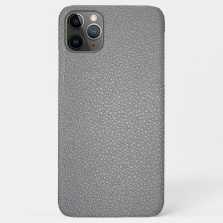 Capa Para iPhone 11 Pro Max Padrão de Impressão em Couro Texturizado Cinza
