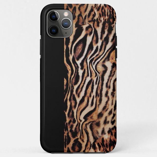 Capa Para iPhone 11 Pro Max Padrão de Impressão Selvagem de Animais Safari (Verso)