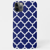 Padrão de Quatrefoil Branco Branco-marinho #5