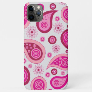 Capa Para iPhone 11 Pro Max Padrão de renda cor-de-rosa e branco personalizado