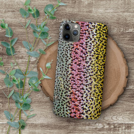Capa Para iPhone 11 Pro Max Padrão de textura de escama de truta arco-íris fal