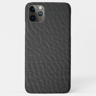 Capa Para iPhone 11 Pro Max Padrão de Textura Preta Ondulada Impressão
