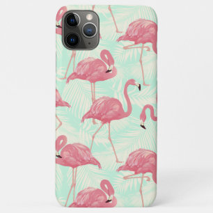 Capa Para iPhone 11 Pro Max Padrão Flamingo Pink Elegante de Chic