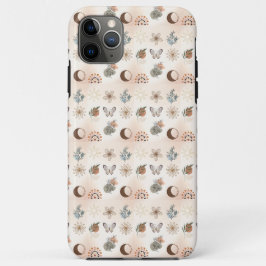 Capa Para iPhone 11 Pro Max Padrão Floral Celestial Boho