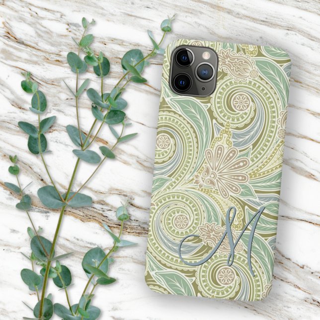 Capa Para iPhone 11 Pro Max Padrão Floral do Chic Pastel Paisley do Ornamentad (Criador carregado)
