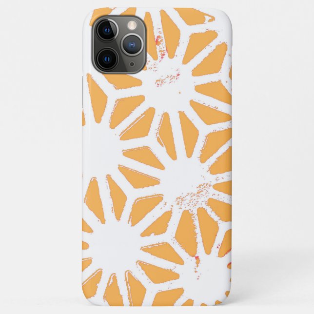 Capa Para iPhone 11 Pro Max Padrão geométrico amarelo (Verso)