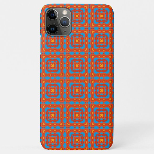 Capa Para iPhone 11 Pro Max Padrão Geométrico Caprichoso (Verso)