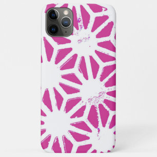 Capa Para iPhone 11 Pro Max Padrão geométrico de Fuchsia