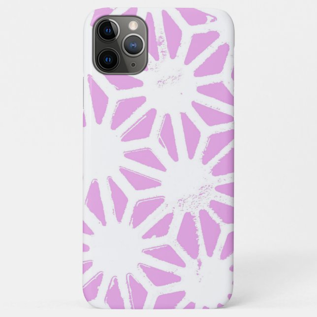 Capa Para iPhone 11 Pro Max Padrão geométrico rosa (Verso)