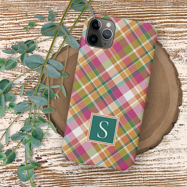 Capa Para iPhone 11 Pro Max Padrão Xadrez de Verão Elegante Personalizado (Criador carregado)