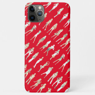Capa Para iPhone 11 Pro Max Padrões de meninas de silhueta de moda fofa