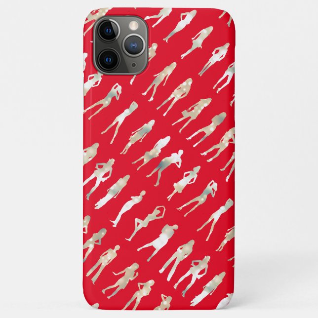 Capa Para iPhone 11 Pro Max Padrões de meninas de silhueta de moda fofa (Verso)