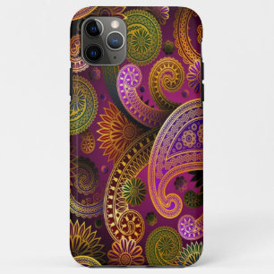 Capa Para iPhone 11 Pro Max Paisley Purple