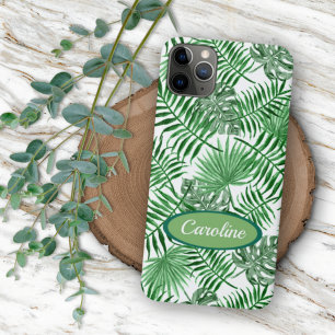 Capa Para iPhone 11 Pro Max Palma Verde Personalizada Deixa Padrão Tropical d