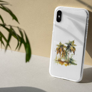 Capa Para iPhone 11 Pro Max Palmeiras em trópicos verdes e amarelados