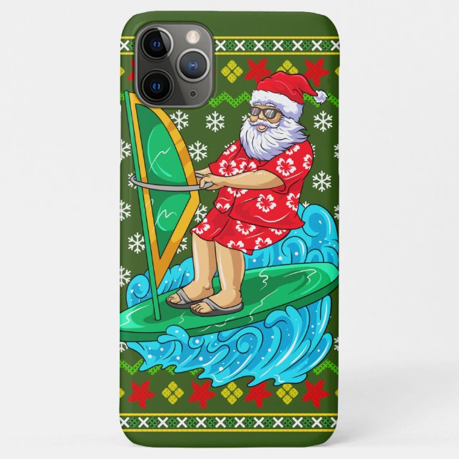 Capa Para iPhone 11 Pro Max Papai noel Eólica Mele Kalikimaka (Verso)