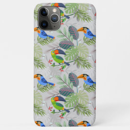 Capa Para iPhone 11 Pro Max Pássaro tucano bonito, padrão de todas as aves, aq