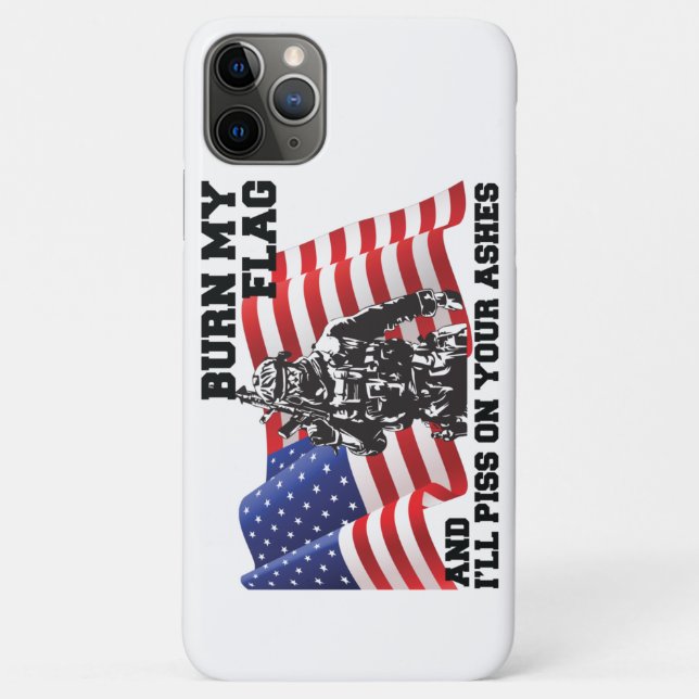 Capa Para iPhone 11 Pro Max Patriota Americano (Verso)